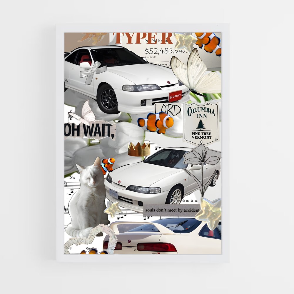Poster Fleurs et Vitesse – affiche Honda (vue 3)